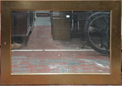 Lot 6 - A gilt framed rectangular wall mirror with...
