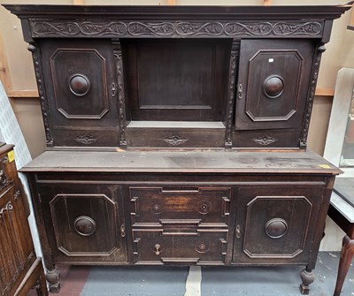 Lot 19 - An early 20th century oak sideboard in the...