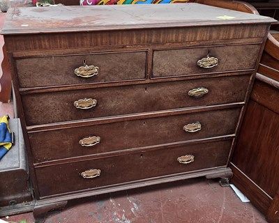 Lot 29 - A Georgian mahogany chest of two short over...