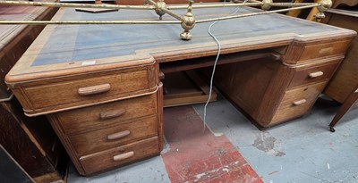 Lot 38 - A large early 20th century oak breakfront...
