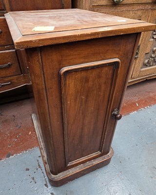 Lot 41 - A Victorian mahogany single-door pot cupboard,...