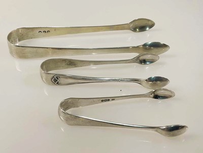 Lot 616 - A pair of George VI hallmarked silver sugar...