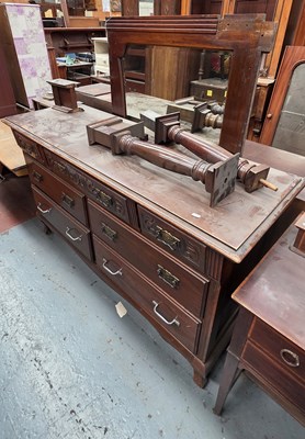 Lot 49 - A Victorian mahogany mirror back sideboard for...