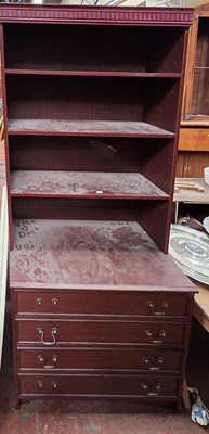 Lot 52 - A contemporary mahogany-effect fibreboard...