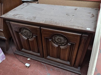 Lot 55 - A Formica covered fibreboard gramophone...