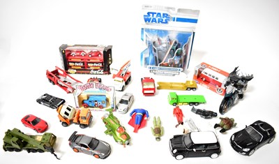 Lot 414 - A quantity of boxed and loose play-worn toys,...
