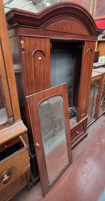 Lot 69 - An early 20th century mahogany wardrobe, the...