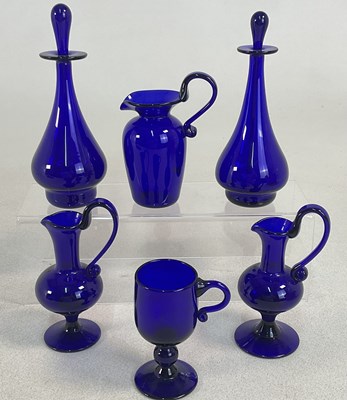 Lot 383 - BRISTOL; a small collection of 'Bristol Blue'...