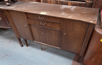 Lot 77 - A mahogany-effect sideboard, with shaped top...