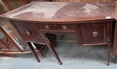 Lot 80 - A mahogany crossbanded and line inlaid...