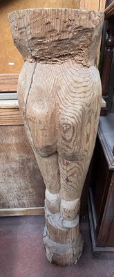 Lot 88 - A freestanding wooden carving depicting the...