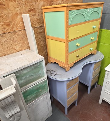 Lot 90 - Five pieces of painted furniture comprising...