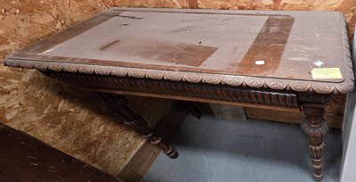 Lot 93 - A Victorian oak side table, with single frieze...