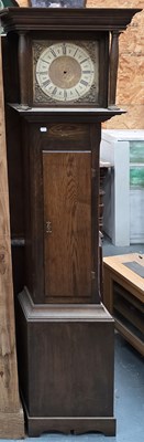 Lot 98 - A reproduction oak longcase clock for...
