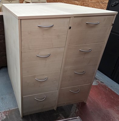 Lot 104 - A pair of contemporary beech-effect...