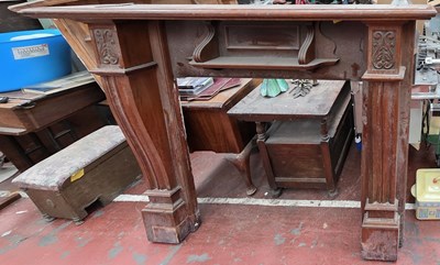 Lot 118 - A contemporary mahogany fire surround with...