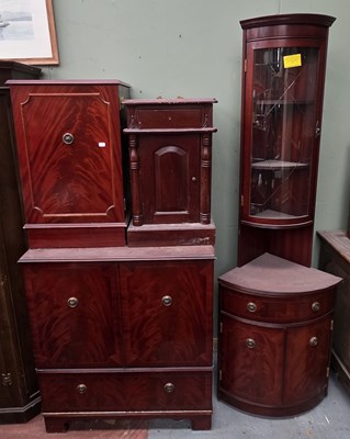 Lot 122 - A reproduction mahogany hi-fi cabinet, with...