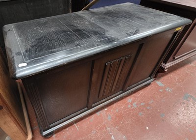 Lot 130 - An early 20th century black painted blanket...