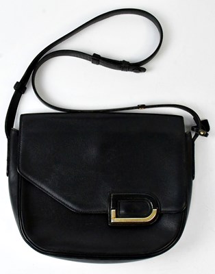 Lot 561 - DELVAUX; a vintage black leather Diva! handbag...