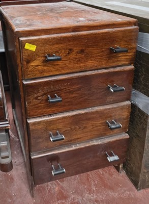 Lot 138 - An early 20th century elm four-drawer chest,...