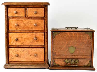 Lot 517 - An early 20th century brass-mounted oak...