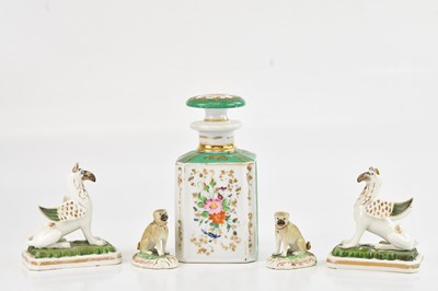 Lot 1331 - A pair of 19th century porcelain models of...