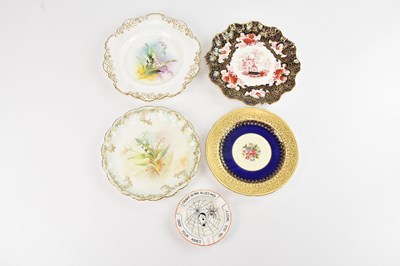 Lot 1291 - ROYAL DOULTON; three cabinet plates including...