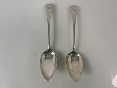 Lot 589 - I L; a pair of George III hallmarked silver...