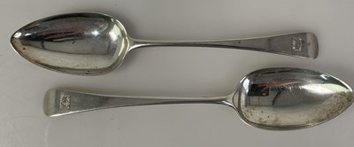 Lot 590 - RICHARD CROSSLEY; a pair of George III serving...