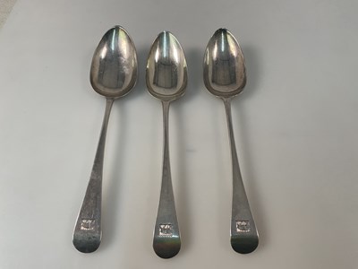 Lot 576 - I.B; a pair of George III hallmarked silver...