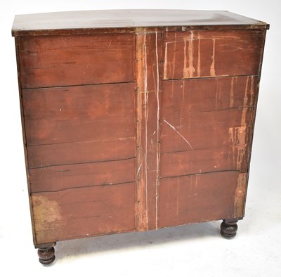 Lot 142 - A Victorian mahogany bow-front chest of two...