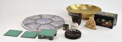Lot 1073 - A Cantonese enamel eight section entree...