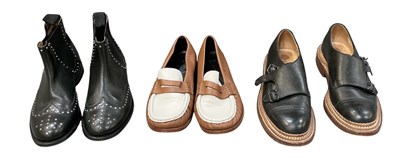 Lot 463 - GRENSON; three pairs of shoes comprising a...