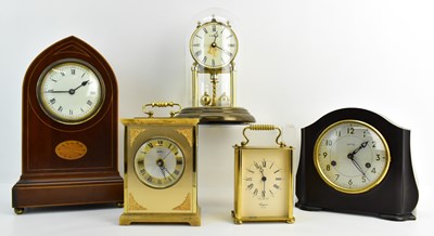 Lot 207 - Five various mantel and table clocks...