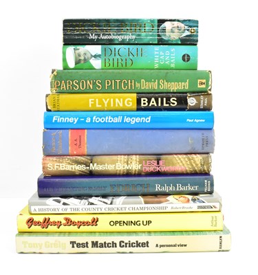 Lot 653 - CRICKET INTEREST; ten books relating to...