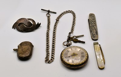 Lot 601 - An Edward VII hallmarked silver Vesta case...