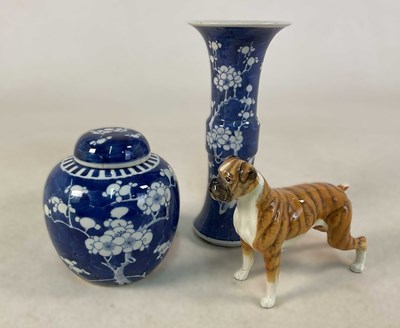 Lot 285 - A Chinese blue and white ginger jar and cover,...