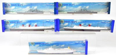 Lot 379 - HORNBY; five diecast Minic ships comprising...
