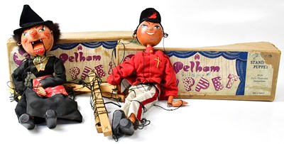 Lot 406 - PELHAM PUPPETS; two vintage puppets, a witch...