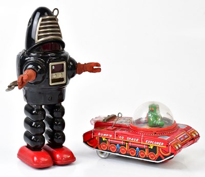 Lot 360 - YOSHIYA; two Japanese tinplate KO Toys wind up...