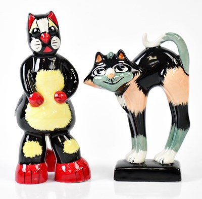 Lot 250 - Two Lorna Bailey porcelain cat figures...