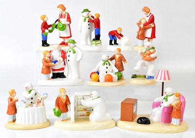 Lot 230 - COALPORT; ten 'The Snowman' figures comprising...