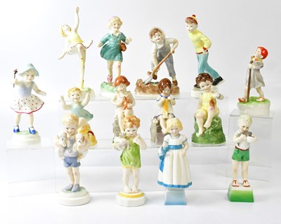 Lot 218 - ROYAL WORCESTER; two sets of 'Days of the Week'...