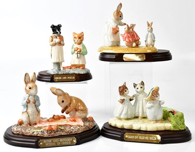 Lot 246 - Eighteen Beatrix Potter figures comprising...