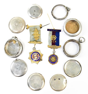 Lot 1130 - A quantity of hallmarked silver pocket watch...