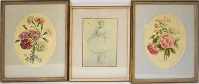 Lot 613 - Seven prints including botanical studies of...