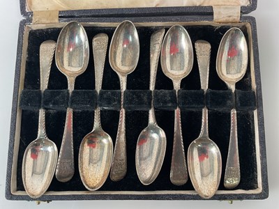 Lot 582 - J STONE; a set of eight Victorian hallmarked...