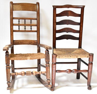 Lot 169 - Four 19th century chairs comprising two ash...