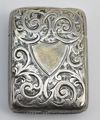 Lot 784 - A hallmarked silver vesta case with all over...