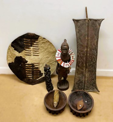 Lot 3 - A large African (Sierra Leone) hardwood figure...